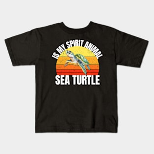 Sea Turtele is My Spirit Animal cute Kids T-Shirt